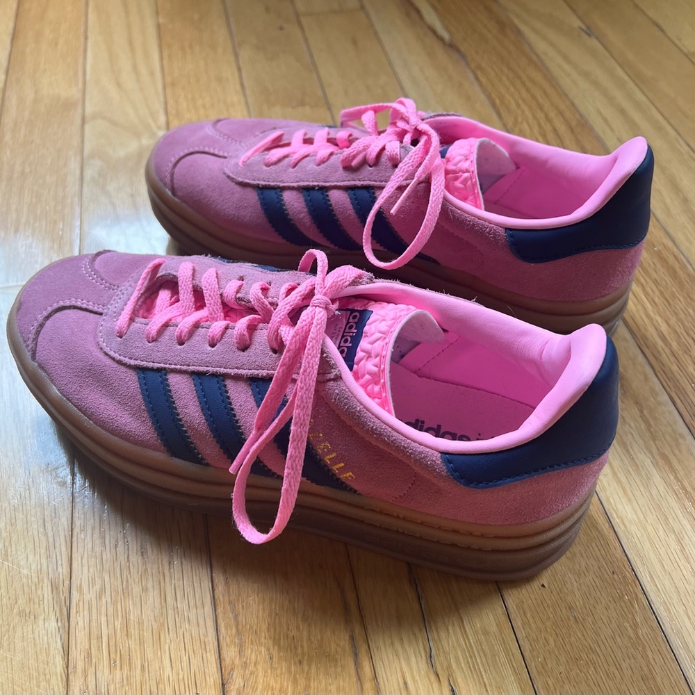 adidas Pink and Navy Gazelle-Style Women's Sneakers